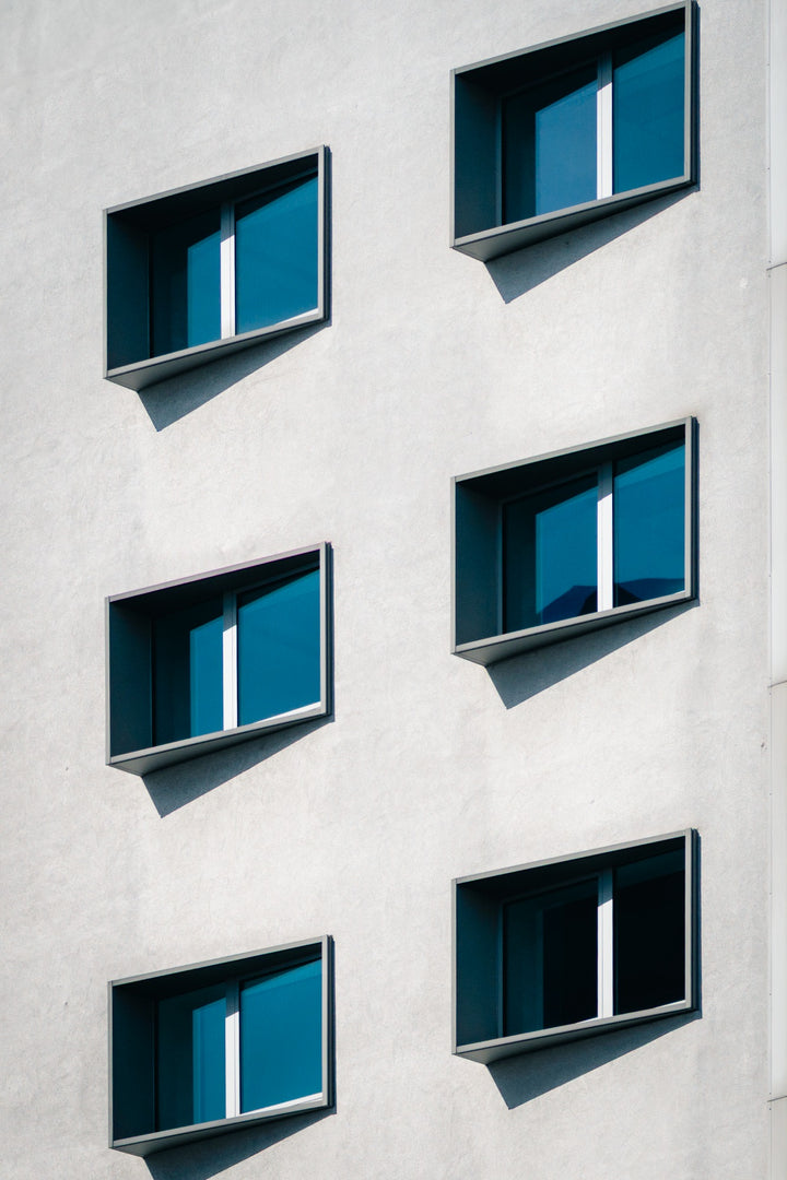 Paper Planes and Windows in Milano framed in black wood, 30×40 cm frame