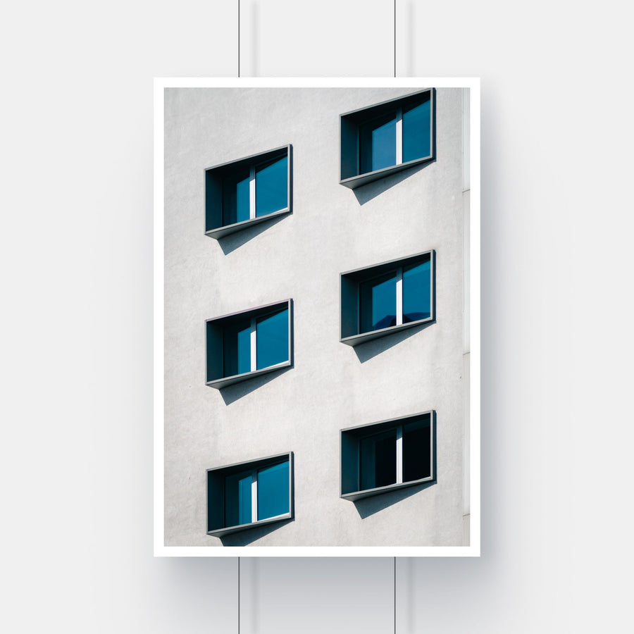 Limited edition street photography print of paper planes by a window in Milan, Italy.